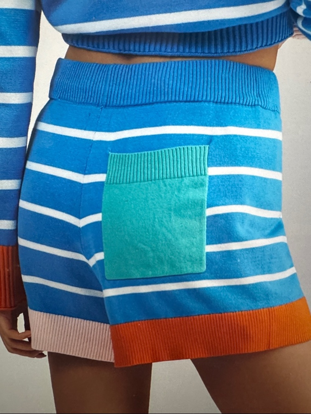 Sundry French Stripe Drawstring Shorts - Picture 7 of 7